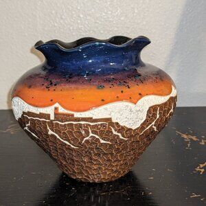 Keith Chino Signed Native American Acoma Pueblo Seed Pot